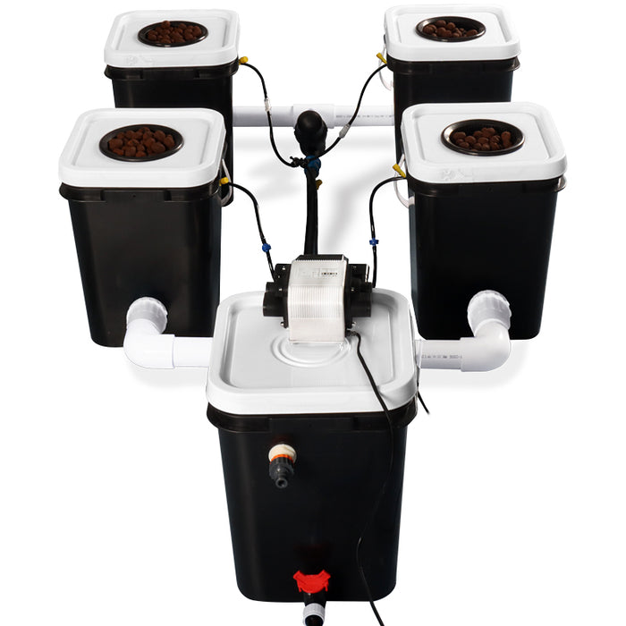 ParfactWorks Deep Water Culture 5 Gallon 4 6 8 10 12 Site Bubble Flow Buckets DWC RDWC Hydroponic Growing System Kits